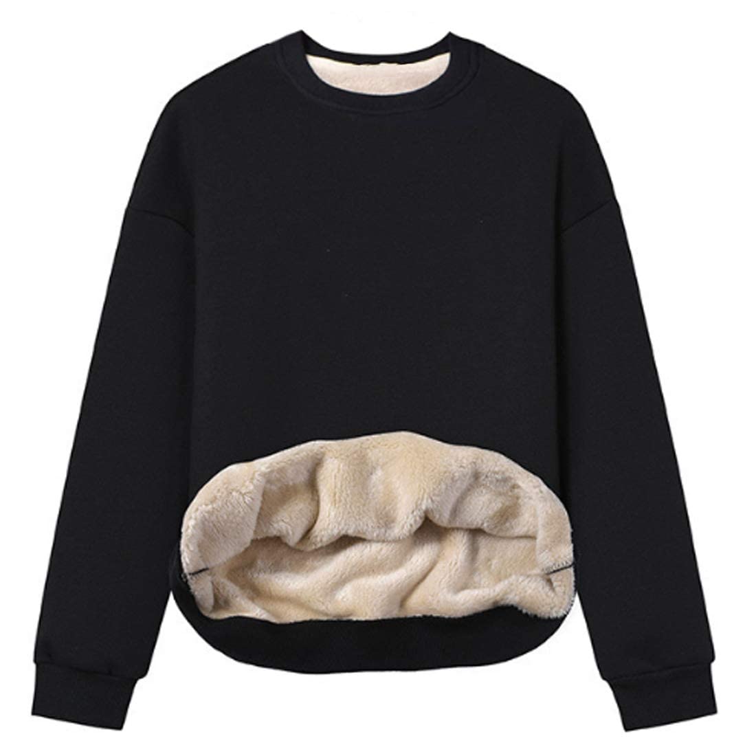 Women's Fleece Lined Crewneck Sweatshirt for Cold Weather
