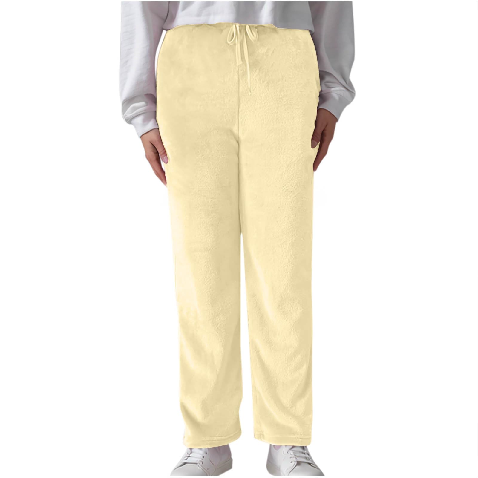 MXTPOV Women's Warm Fuzzy Fleece Sweatpants with Pockets