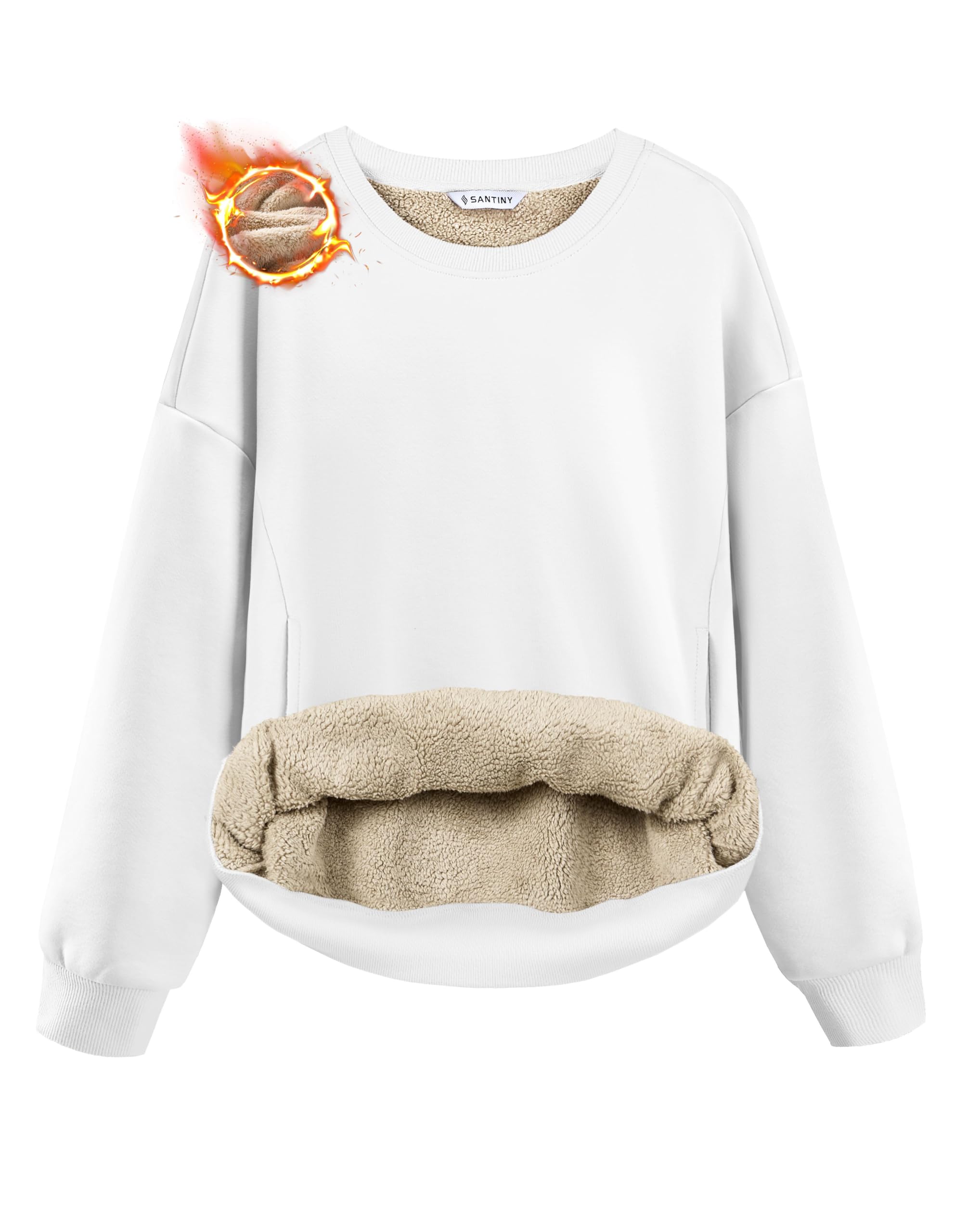 Haellun Womens Casual Winter Warm Fleece Sherpa Lined