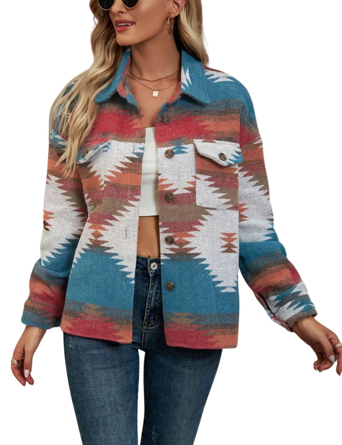 Vintage Ethnic Aztec Jacket for Women